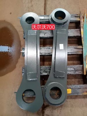 Linha de trilho da escavadeira amarela 3 peças forjada, tratada termicamente, lisa