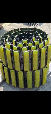 Conjunto de corrente de esteira de escavadeira com placa de borracha, conjunto de corrente de esteira com sapata para peças de material rodante