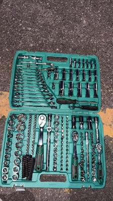 Conjunto de Chaves de Soquete de Grau Industrial com 216 Peças, Aço Cromo Vanádio, Catraca de 72 Dentes, Multi-Drive (1/4", 3/8", 1/2") Kit de Ferramentas para Uso Automotivo e Doméstico