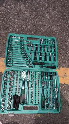 Conjunto de Chaves de Soquete de Grau Industrial com 216 Peças, Aço Cromo Vanádio, Catraca de 72 Dentes, Multi-Drive (1/4", 3/8", 1/2") Kit de Ferramentas para Uso Automotivo e Doméstico