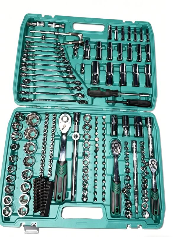 Conjunto de Chaves de Soquete de Grau Industrial com 216 Peças, Aço Cromo Vanádio, Catraca de 72 Dentes, Multi-Drive (1/4", 3/8", 1/2") Kit de Ferramentas para Uso Automotivo e Doméstico
